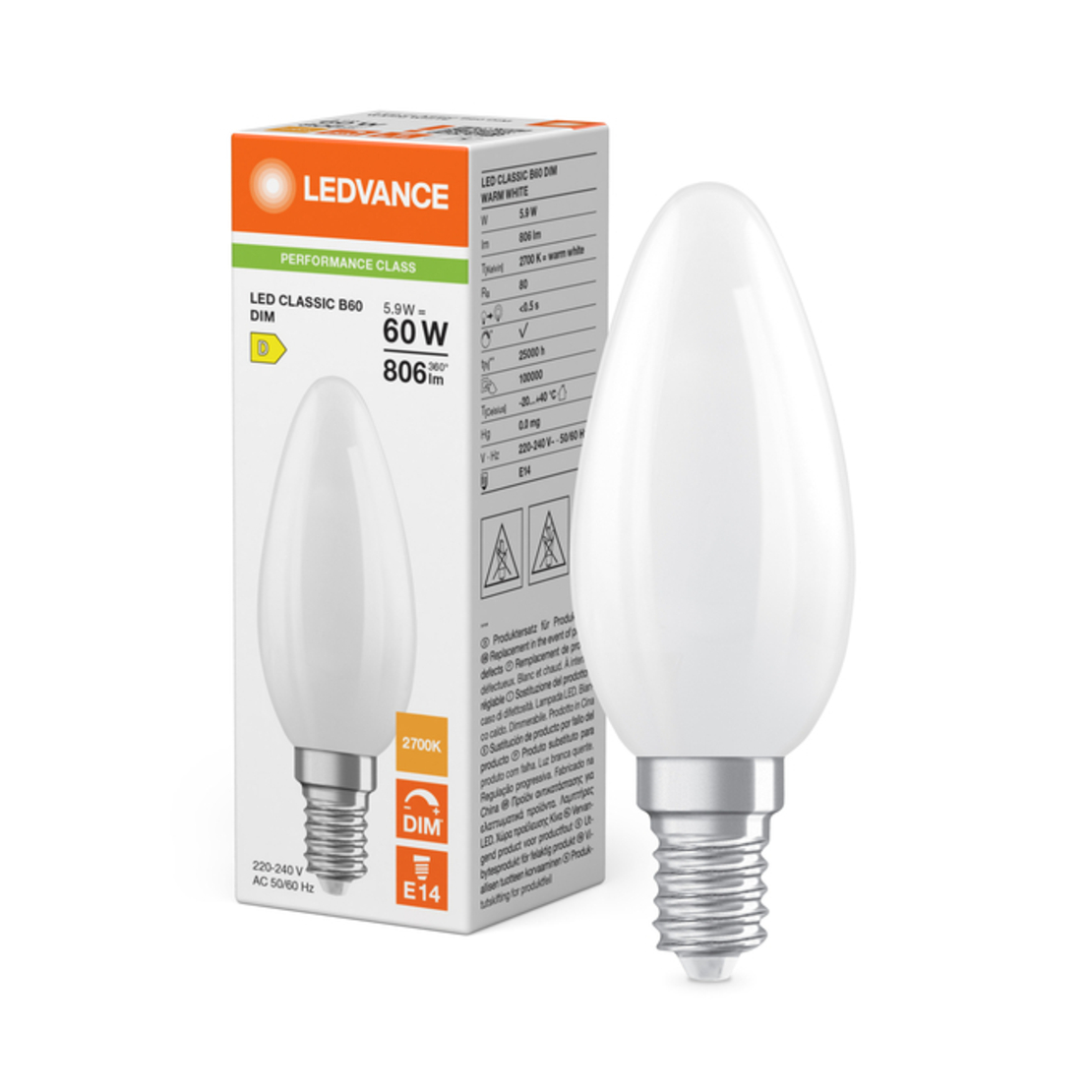 נורת נר לד 5.9W לעימעום LEDVANCE