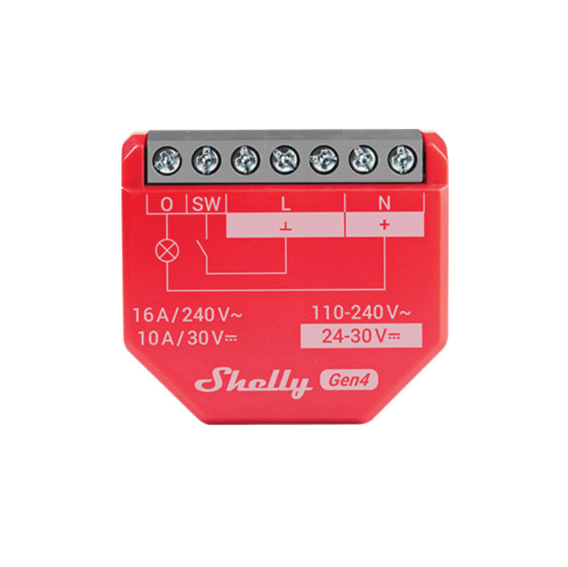 ממסר אלחוטי חכם כולל מדידת הספק Shelly 1‎PMi Gen4