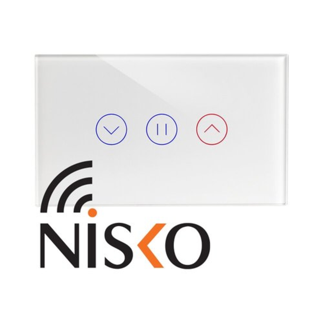 זכוכית בלבד למתג תריס חכם 3 מודול WIFI לבן