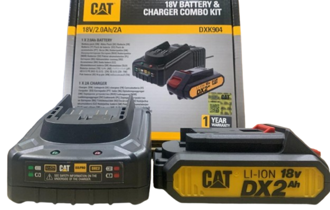 קיט מטען וסוללה CAT 18V 2AH