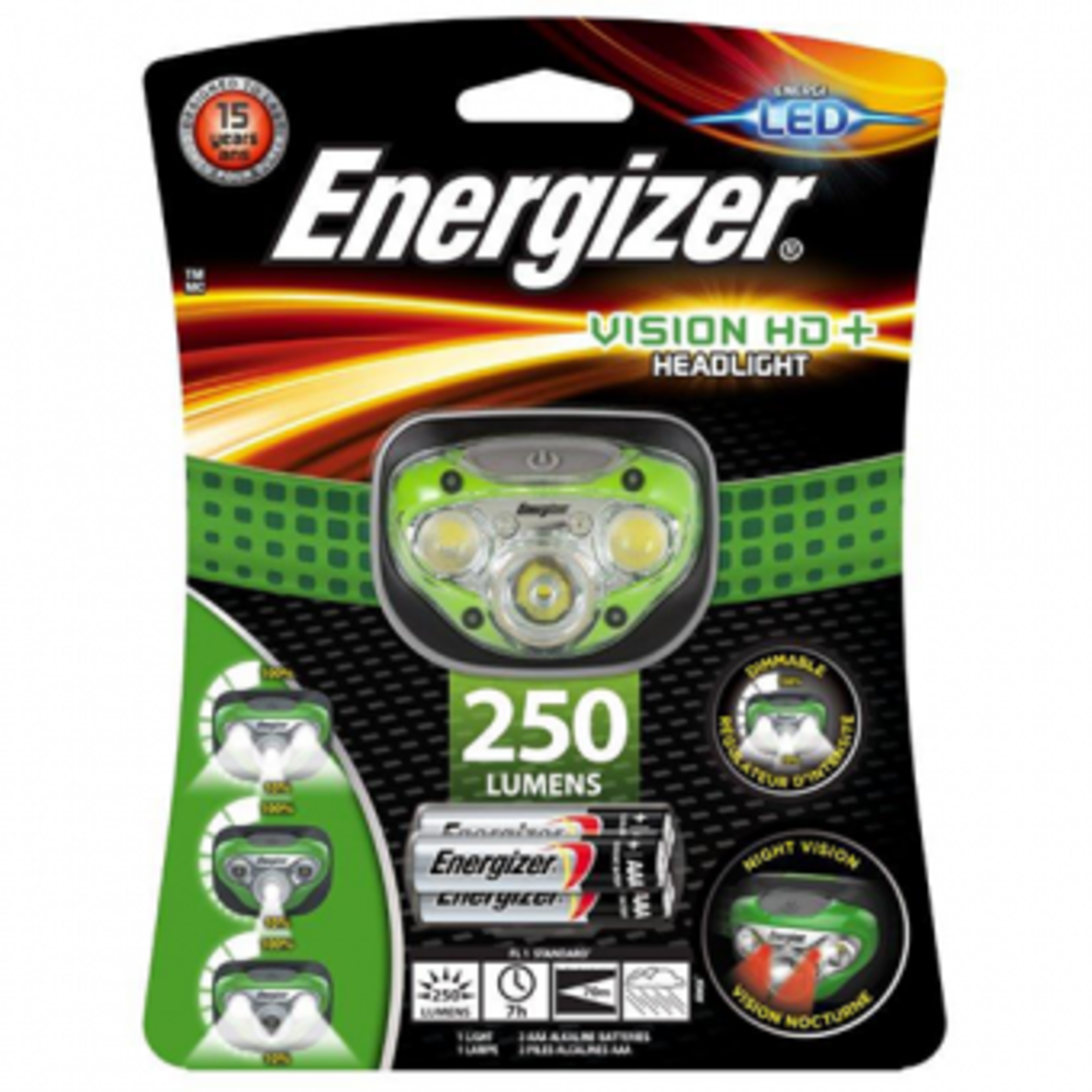 פנס ראש 5 לדים כולל דימר Energizer