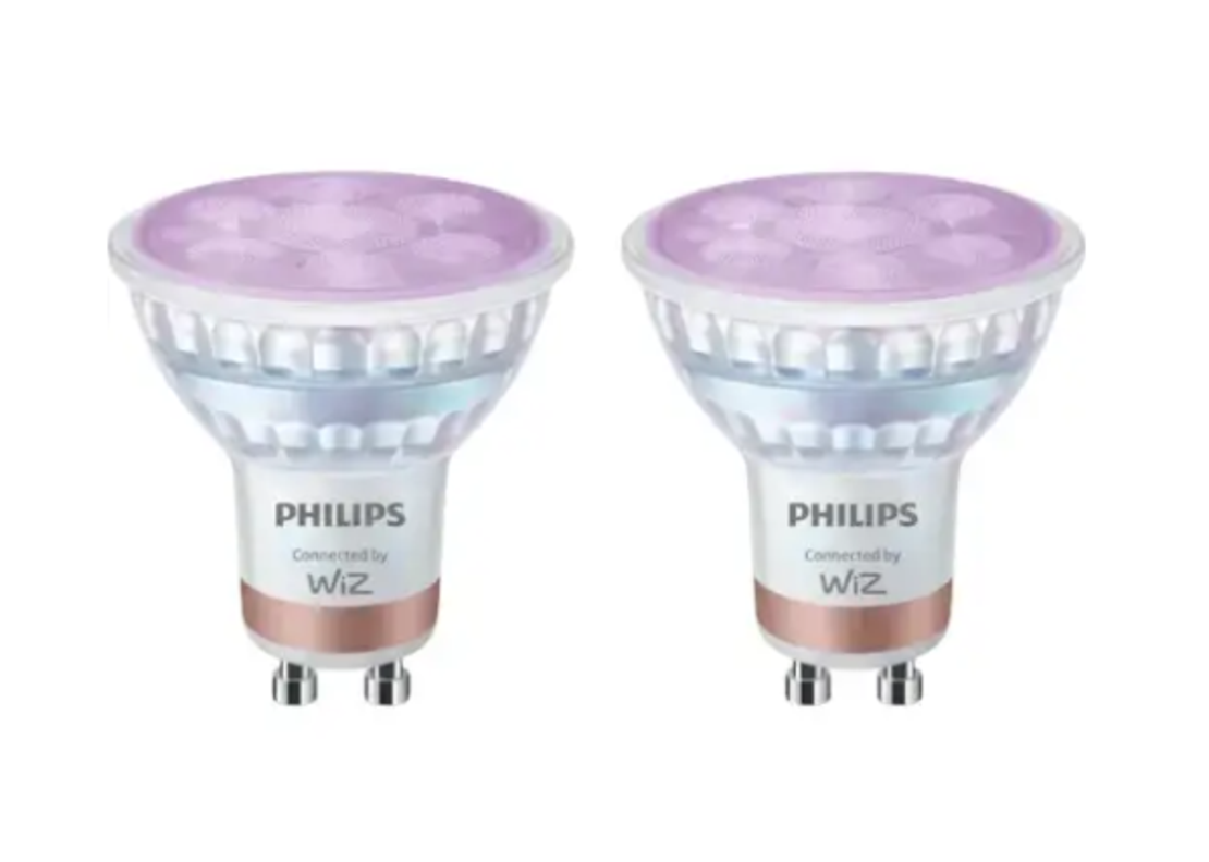 מארז 2 נורות דקרויקה צבעוניות חכמות Philips Smart LED Spot GU10 4.9W