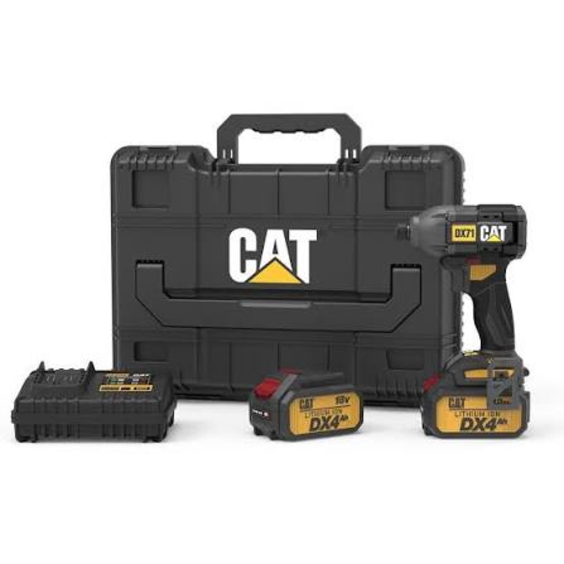 מברגת אימפקט 18V Brushless עם 2 סוללות 4Ah ומטען CAT