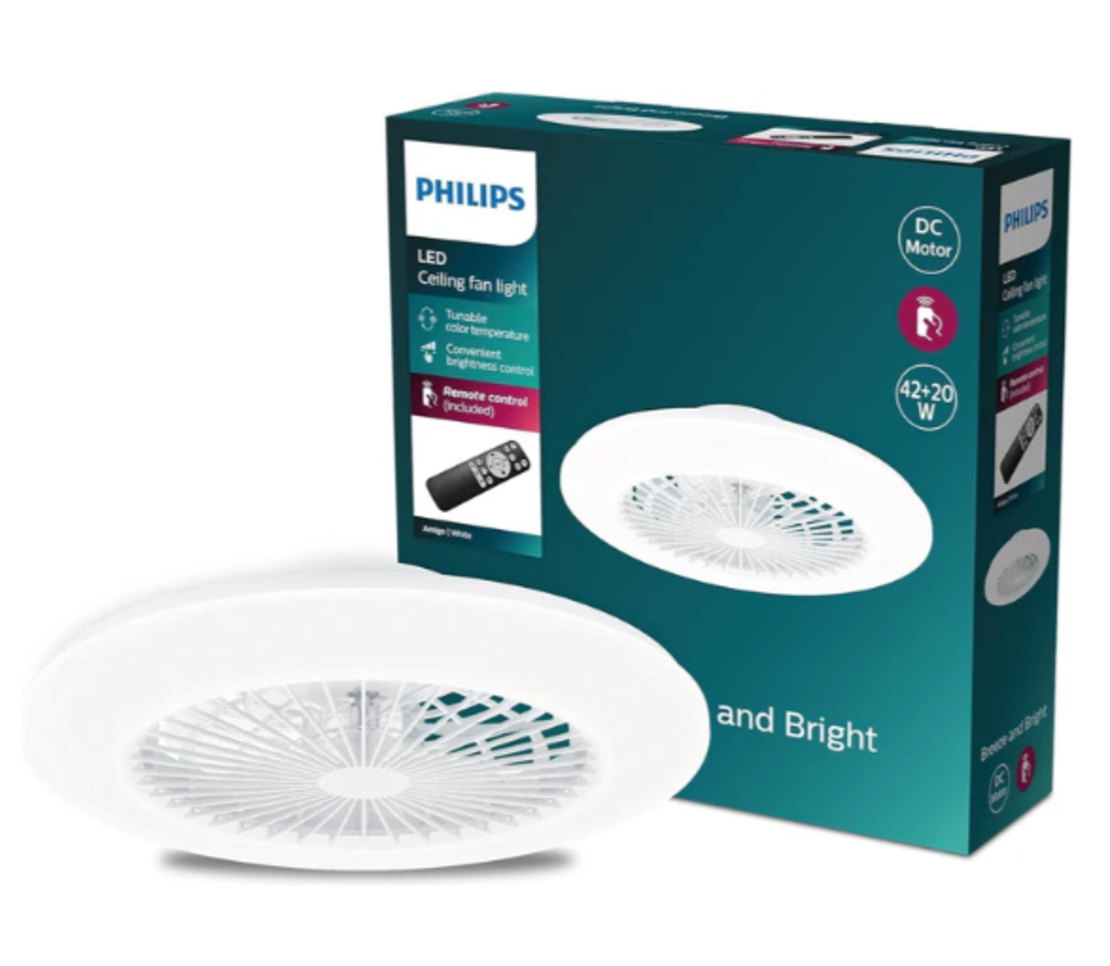 מאוורר תקרה 20W+42W Philips Amigo