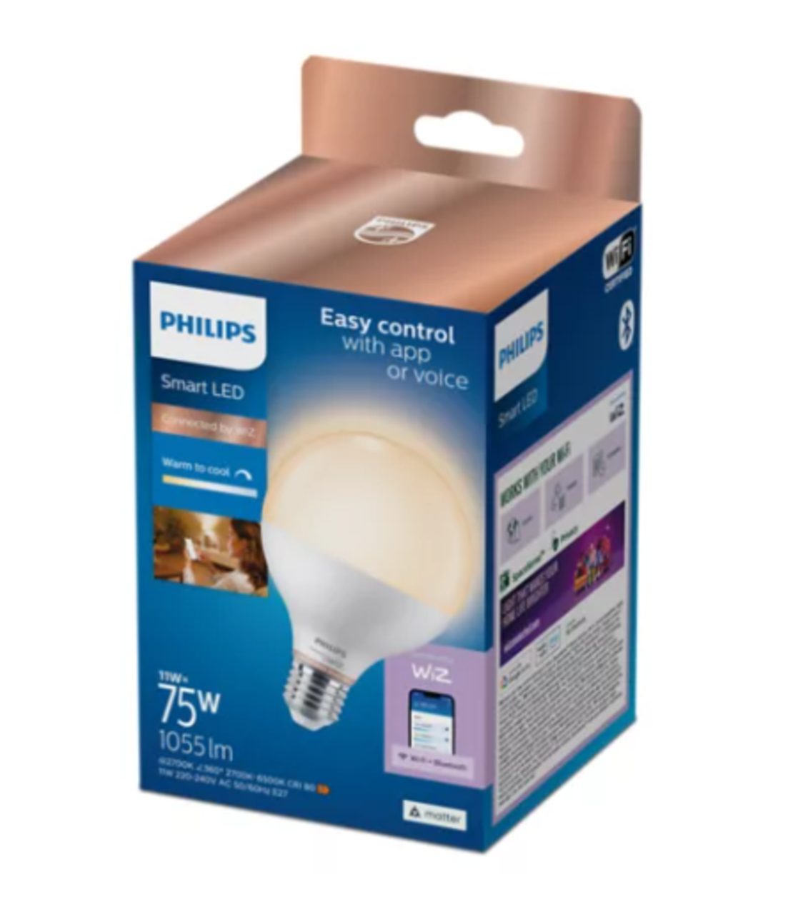 נורה חכמה גלוב 95 Philips Smart LED 10.5W