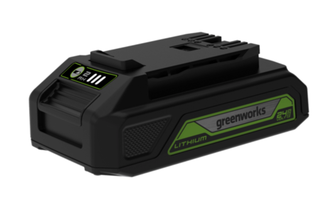 סוללת ליתיום עם שקע USB לטעינה greenworks 24V 2AH