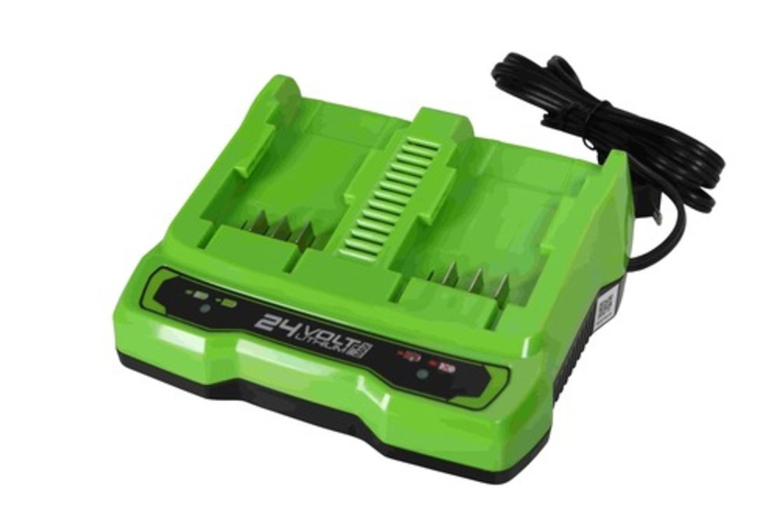 מטען מהיר כפול לסוללות ליתיום greenworks 24V