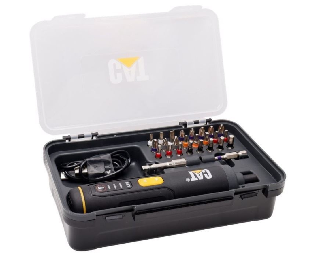 מברג חשמלי נטען 4V + סט ביטים CAT