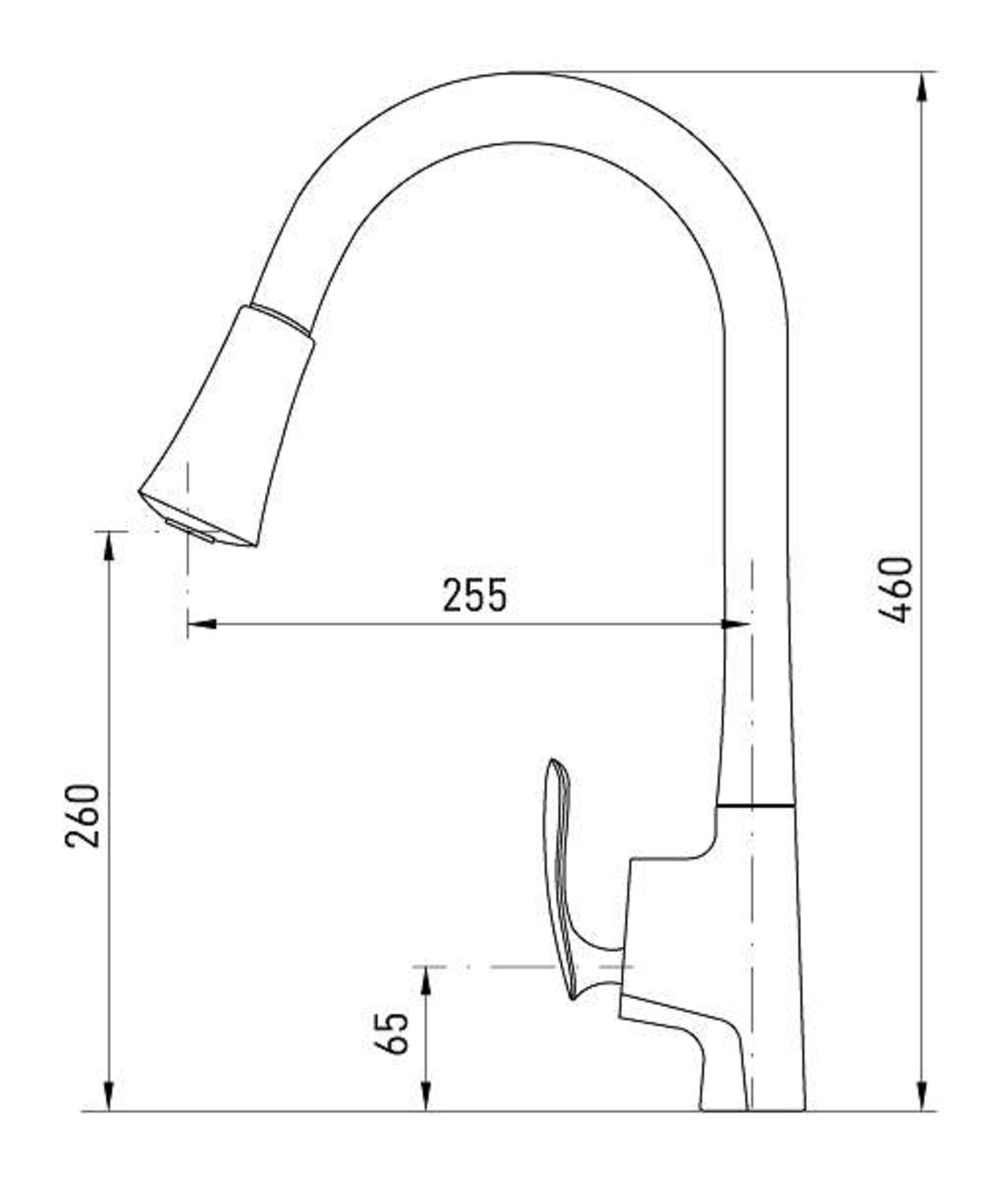 ברז מטבח נשלף MARY כרום ניקל AQUILA PREMIUM