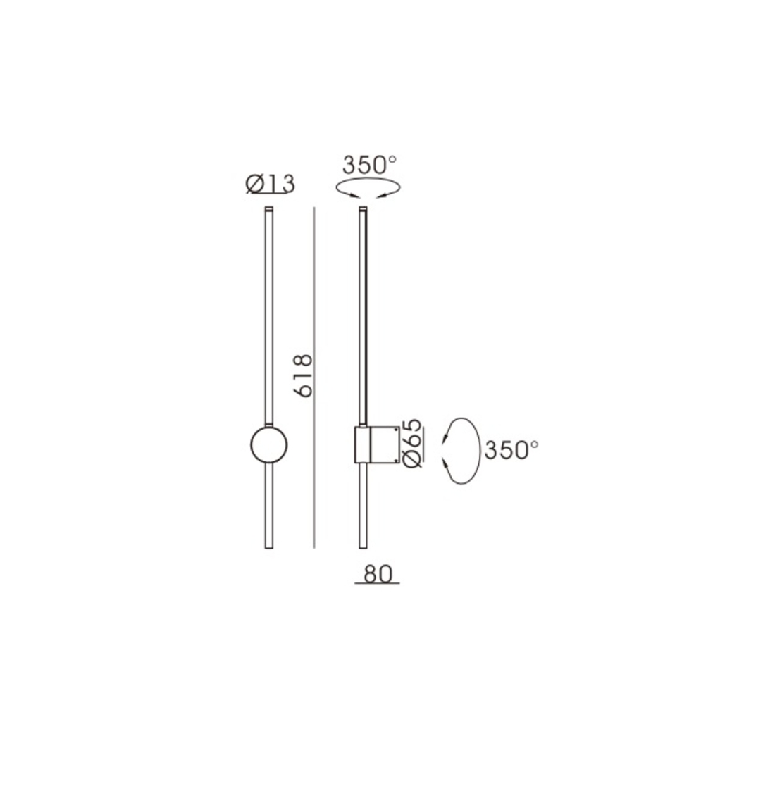 גוף תאורה צמוד קיר LINE 10W