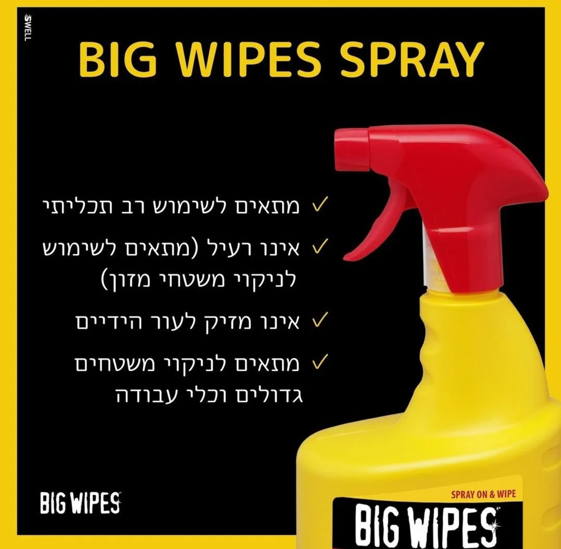 ספריי עוצמתי BIG WIPES – Power PRO