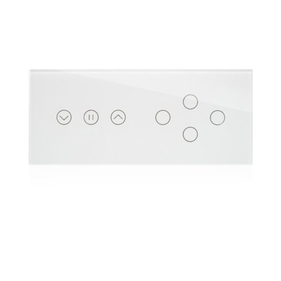 זכוכית בלבד למתג טאץ' חכם משולב תריס + 4 תאורות 6 מודול WIFI