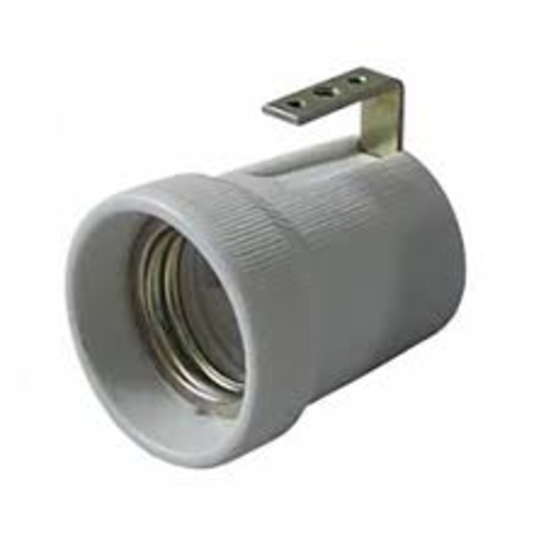 בית נורה קרמי E27 עם רגל