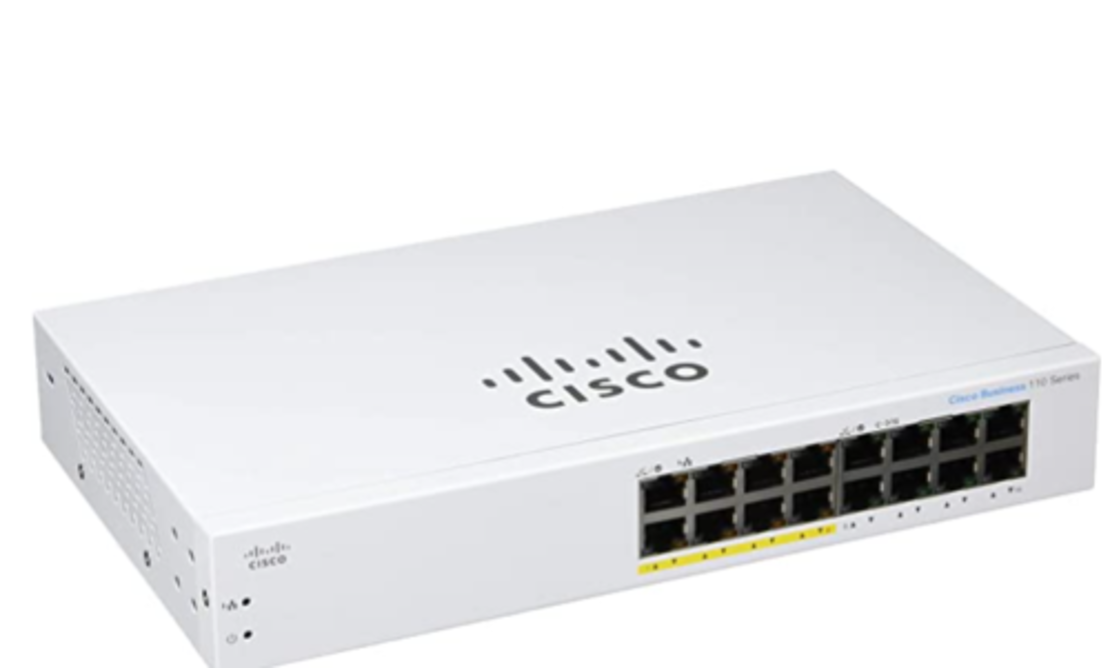 מתג לא מנוהל Cisco 16-Port Gigabit Desktop CBS110-16PP-EU