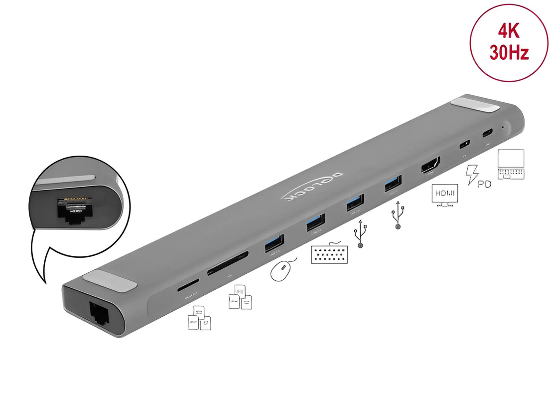 Delock USB Type-C Docking Station 10 Ports D87748