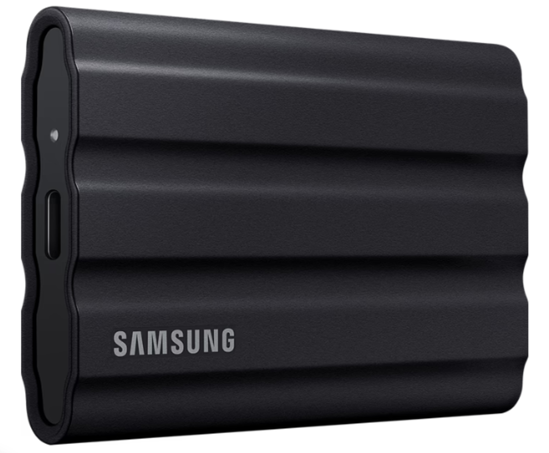 כונן SSD חיצוניMU-PE4T0S/WW Samsung Portable SSD T7 Shield - נפח 4TB - צבע שחור