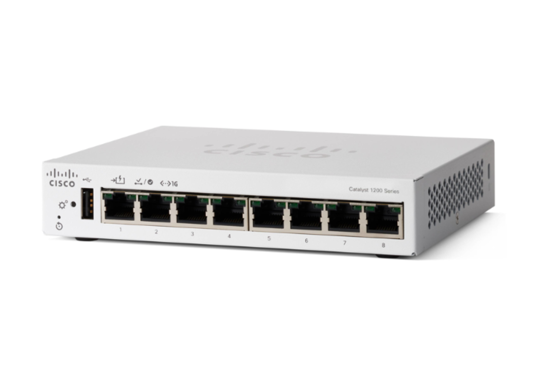 Cisco Catalyst C1200-8T-D 8-poorts Managed L3 Switch