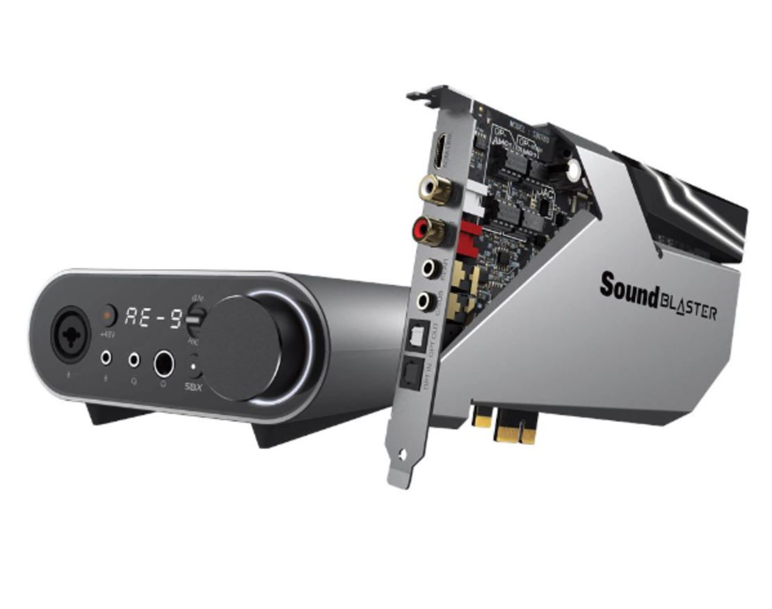 Creative Sound Blaster AE-9 Ultimate 32-bit / 384 kHz PCI-e Sound Card and DAC with Xamp Discrete Headphone Bi-Amp and Audio Control Module