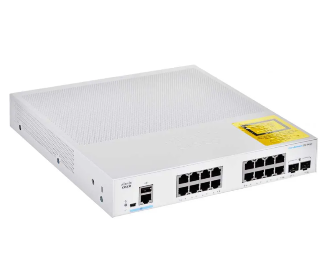 מתג מנוהל Cisco Business 16-port CBS250-16T-2G-EU