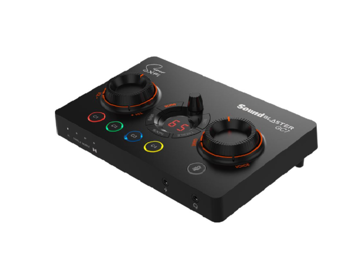 Sound Blaster GC7 - Game Streaming USB DAC and Amp with Programmable Buttons and Super X-Fi