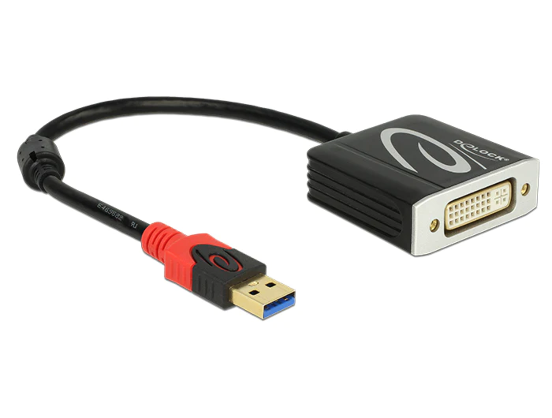 מתאם USB 3.0 זכר ל- יציאת DVI נקבה