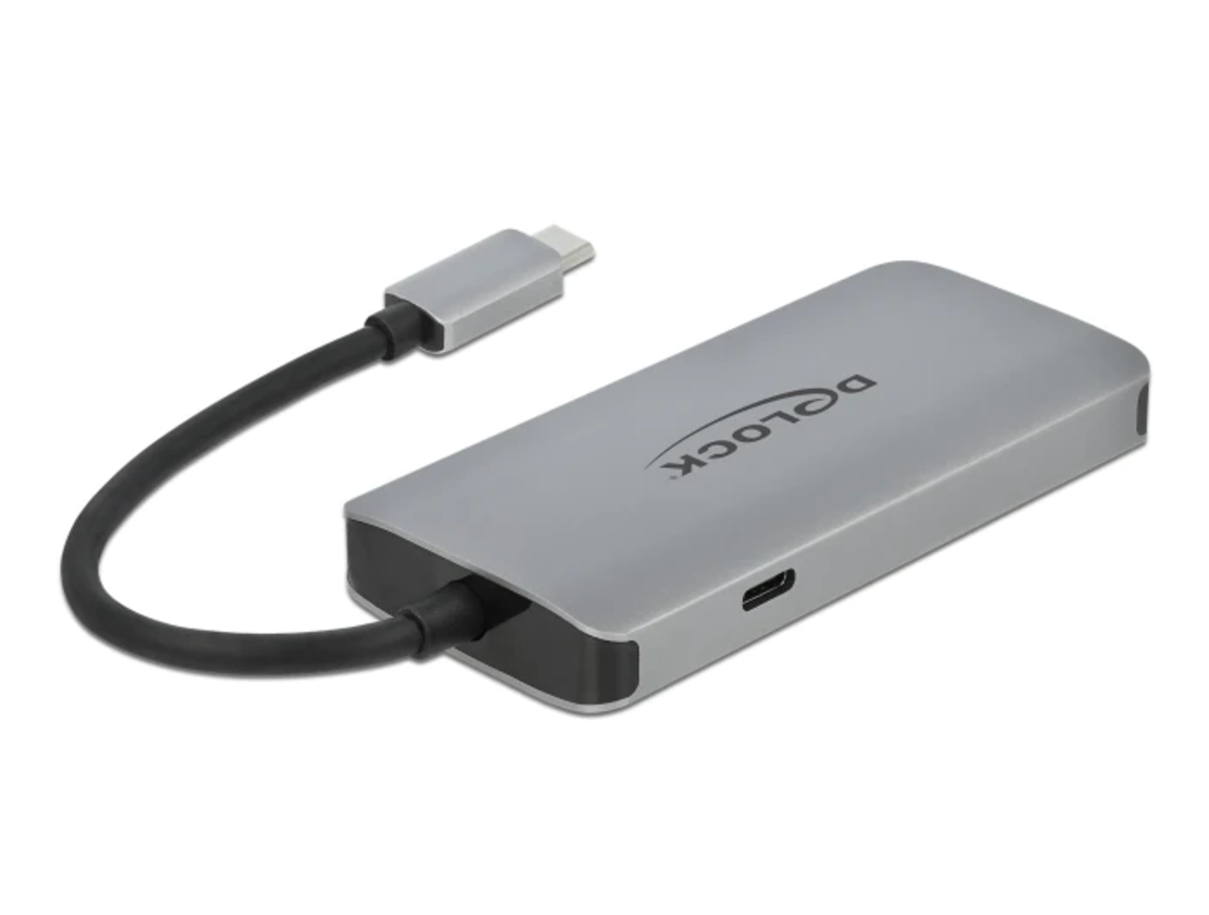 מפצל USB HUB משרדי USB-C 3.2 Gen 1 PD עם 3 כניסות USB-A + רשת Delock Giga