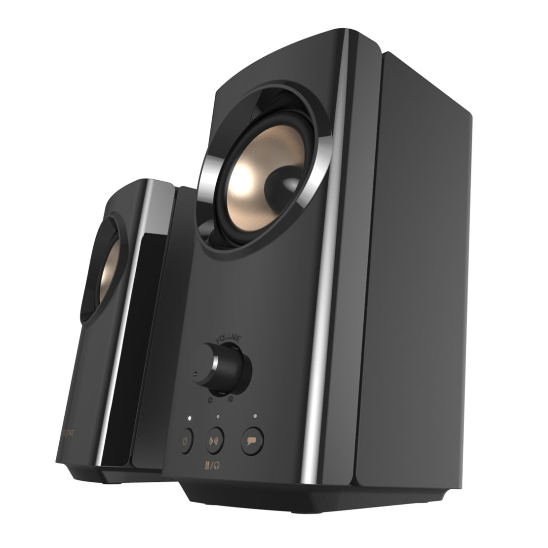 Creative T60 Compact Hi-Fi 2.0 Desktop Speakers with Clear Dialog and Surround by Sound Blaster and SmartComms Kit