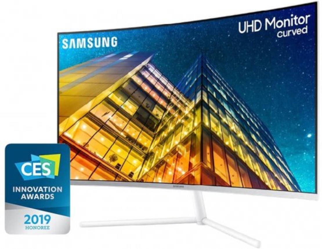 מסך מחשב קעור ''Samsung DS-U32R591CWP UHD 31.5 - צבע לבן