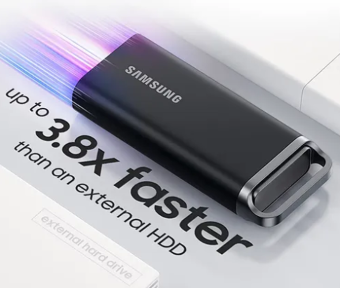 כונן SSD חיצוני נייד Samsung Portable SSD T5 EVO USB 3.2 2TB דגם MU-PH2T0S/WW בצבע שחור