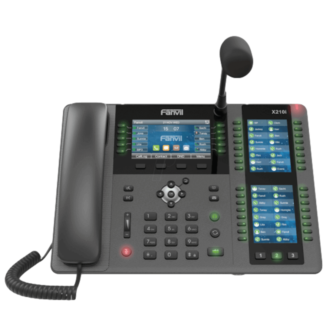 טלפון מנהלים IP מתקדם לעסקים + מיקרופון FANVIL X210I