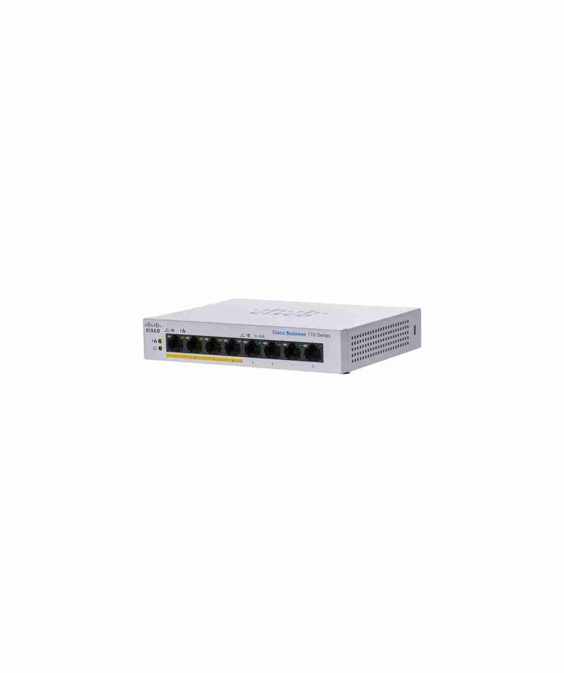 מתג לא מנוהל Cisco Business Partial PoE 8-Port CBS110-8PP-D-EU