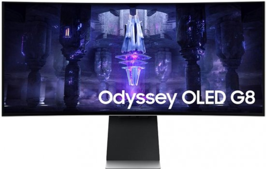 מסך מחשב גיימינג קעור Samsung S34BG850SM Odyssey G8 Quantum Dot OLED (SMART) 34'' FreeSync