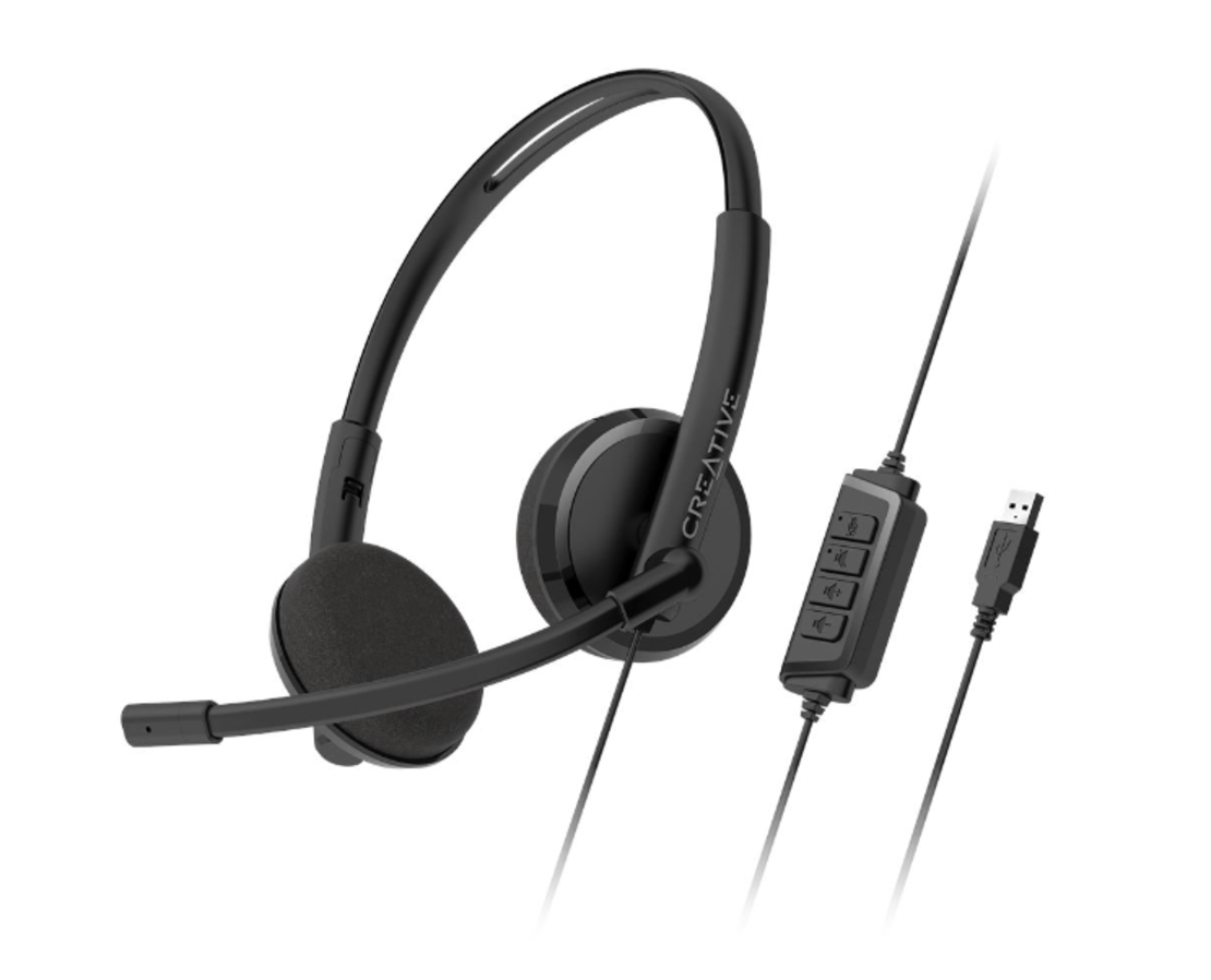 Creative HS-220 - USB Headset with Noise-cancelling Mic and Inline Remote