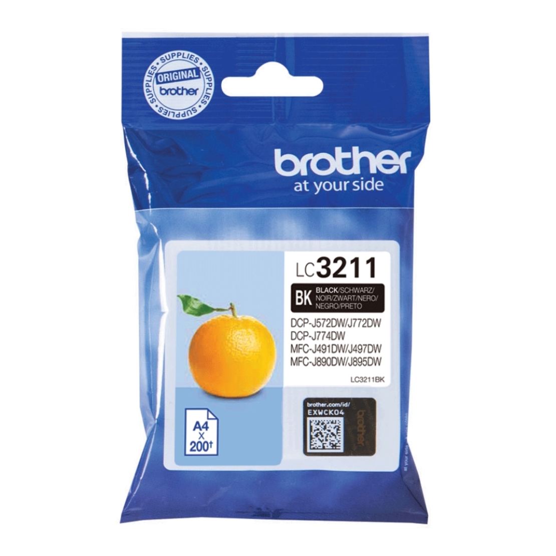 ‏ראש דיו שחור Brother LC3211BK מקורי