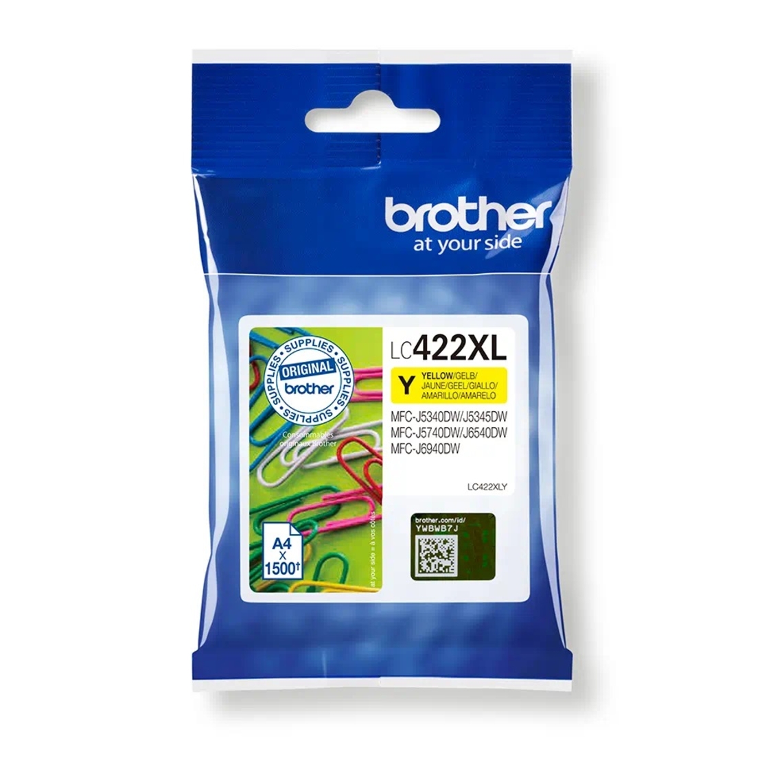 ראש דיו צהוב Brother LC422XLY מקורי