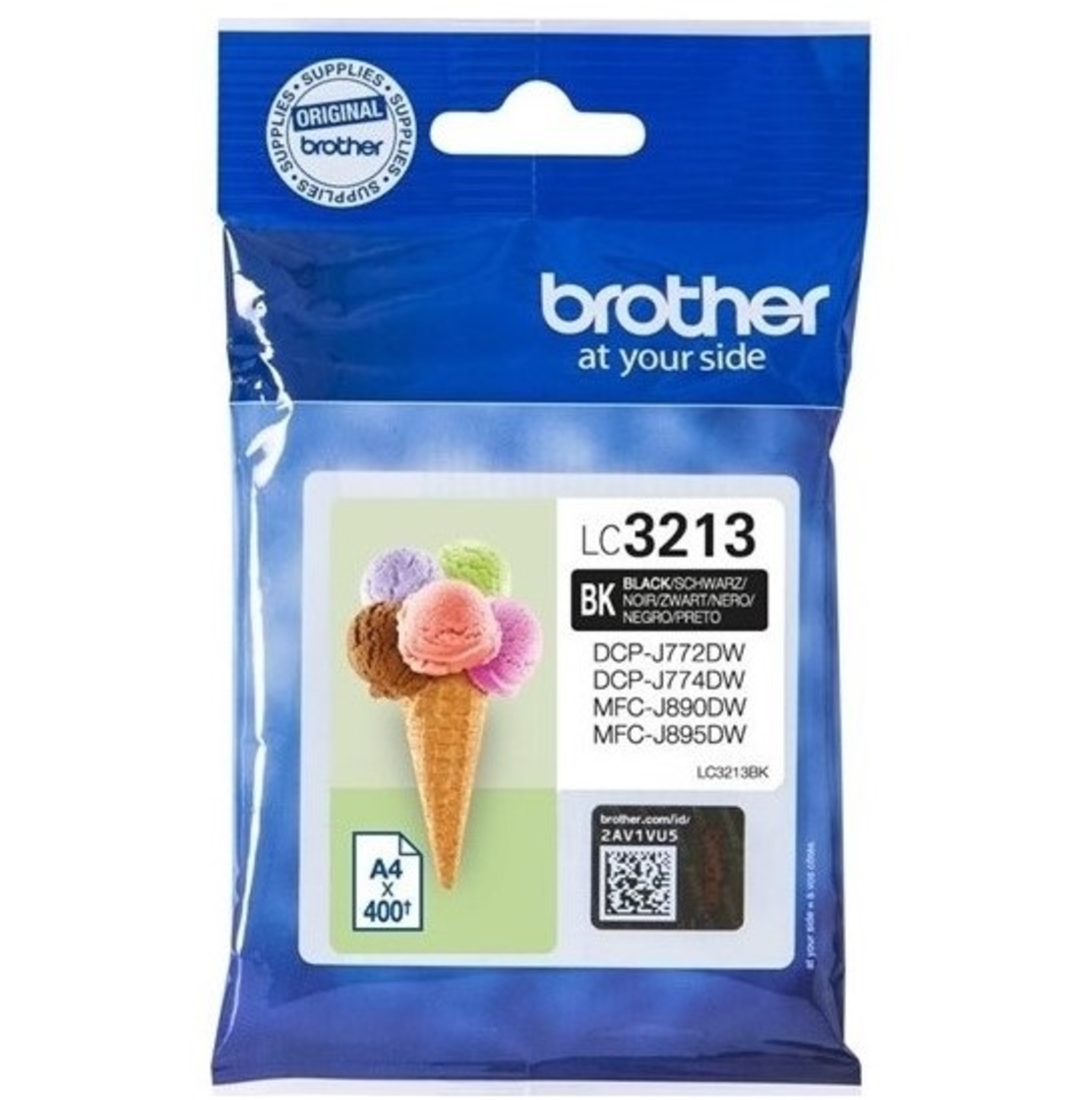 ‏ראש דיו שחור Brother LC3213BK מקורי