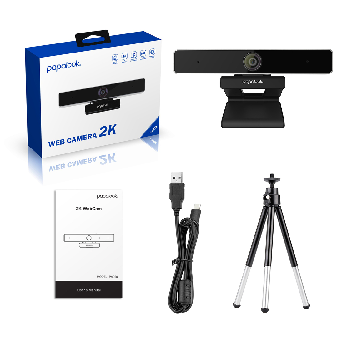 מצלמת אינטרנט מקצועית + מיקרופון PAPALOOK PA920K