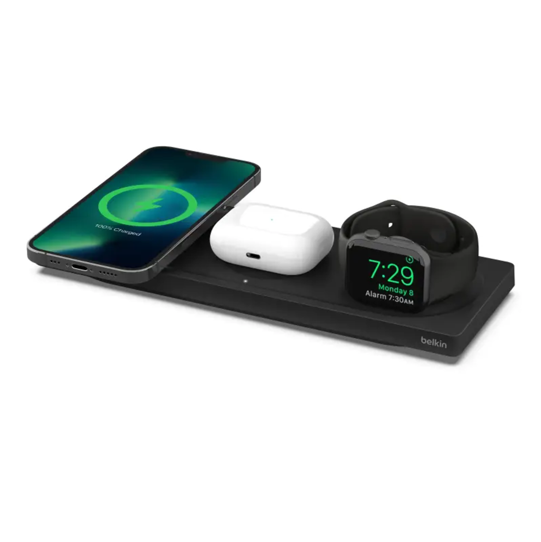 משטח טעינה אלחוטית 3 ב- 1 עם Belkin MagSafe 15W