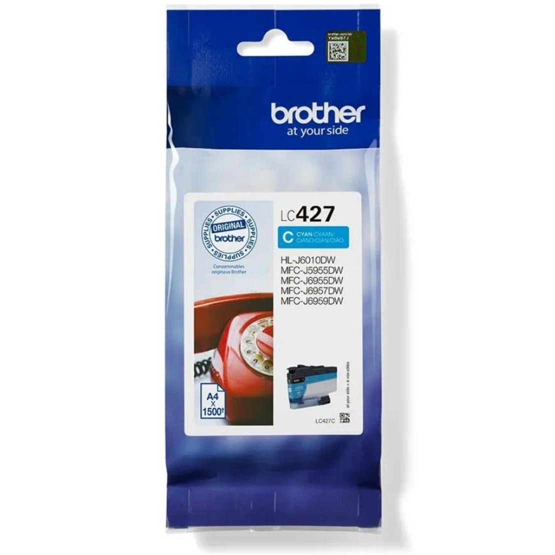 ראש דיו כחול/ציאן Brother LC427C מקורי