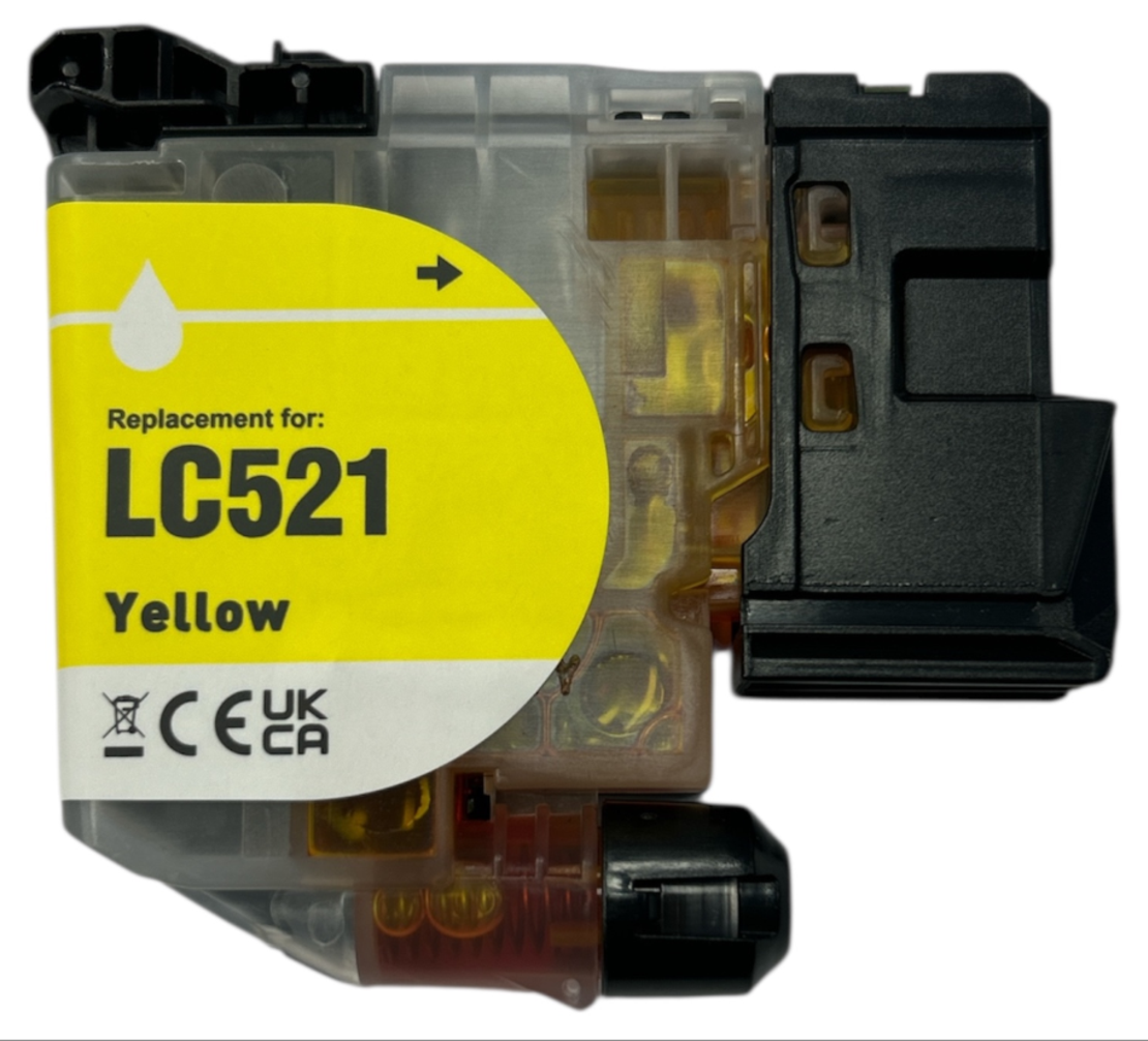 LC521Y ראש דיו צהוב תואם Brother