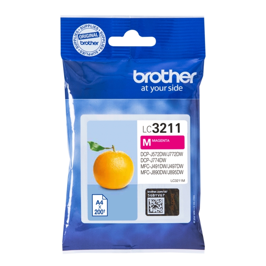 ‏ראש דיו מג'נטה/אדום Brother LC3211M מקורי