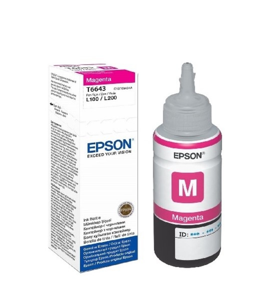 ‏מיכל דיו מג'נטה/אדום‏ Epson T6643 אפסון מקורי