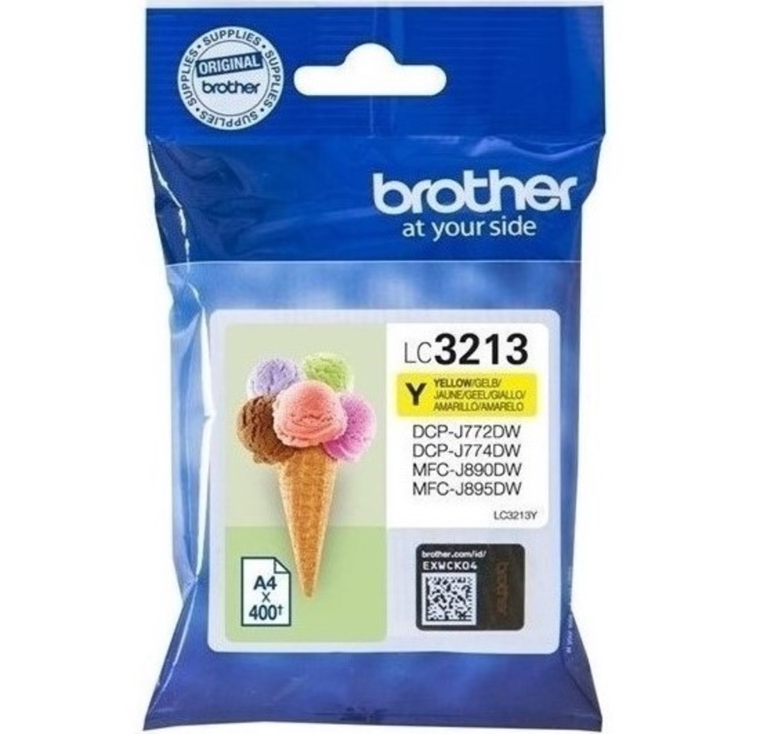 ‏ראש דיו צהוב Brother LC3213Y מקורי