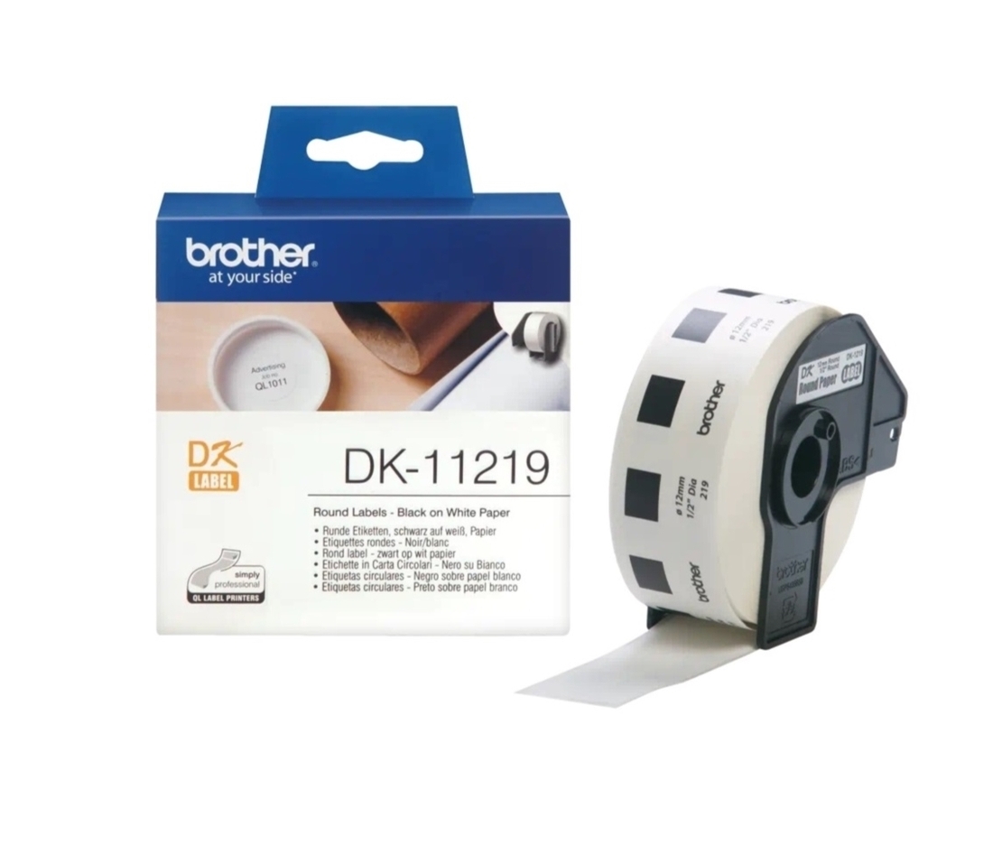 גליל Brother DK-11219 שחור על לבן קוטר של 