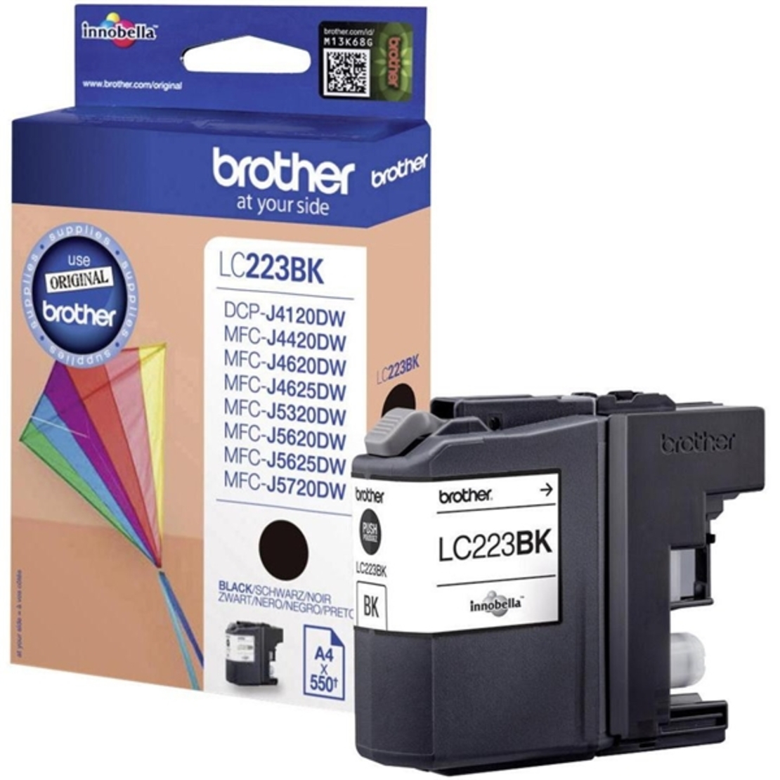 ‏ראש דיו ‏שחור LC223BK שחור Brother מקורי
