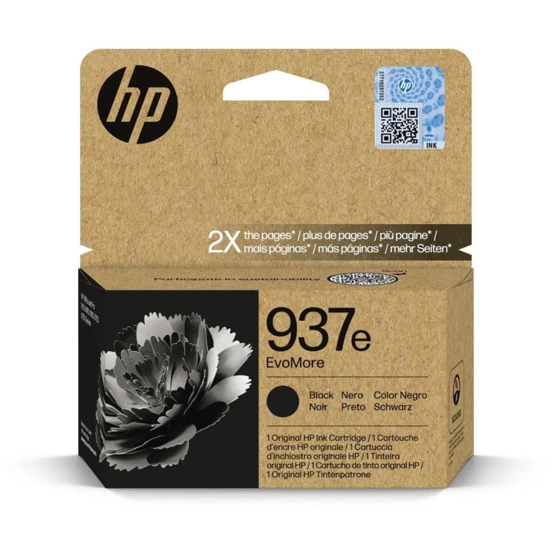 ראש דיו שחור HP 937e XL 4S6W9NE מקורי