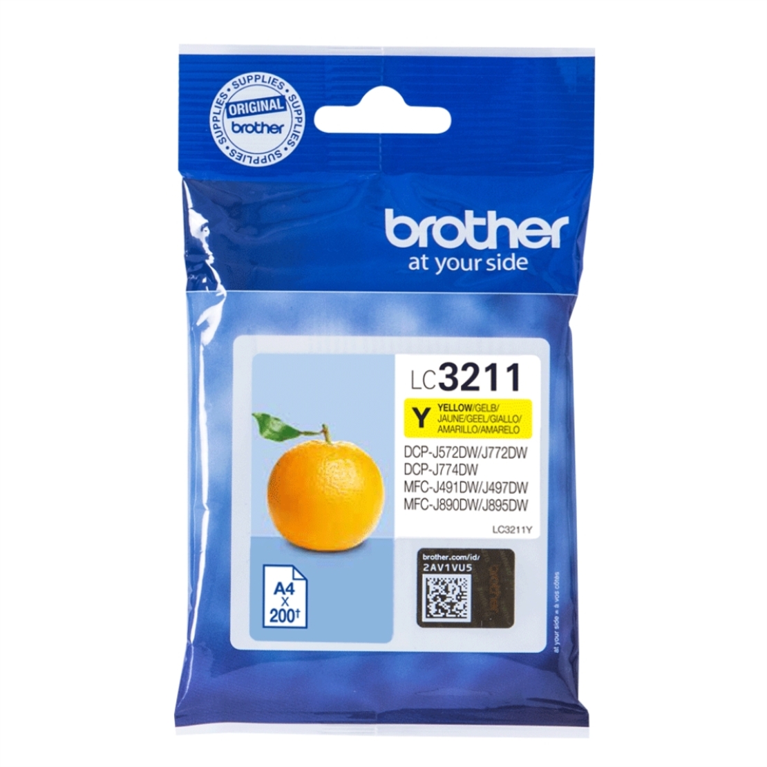 ‏ראש דיו צהוב Brother LC3211Y מקורי