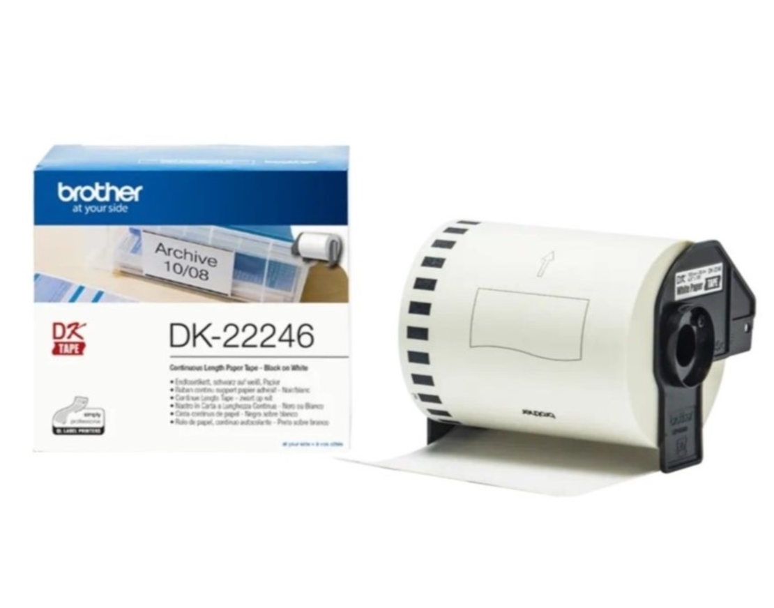 גליל Brother DK-22246 נייר רציף שחור על לבן 103 מ