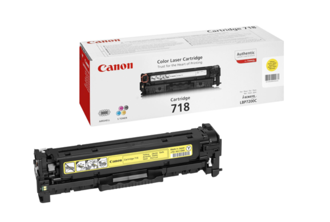 ‏טונר ‏צהוב Canon CRG718Y קנון מקורי