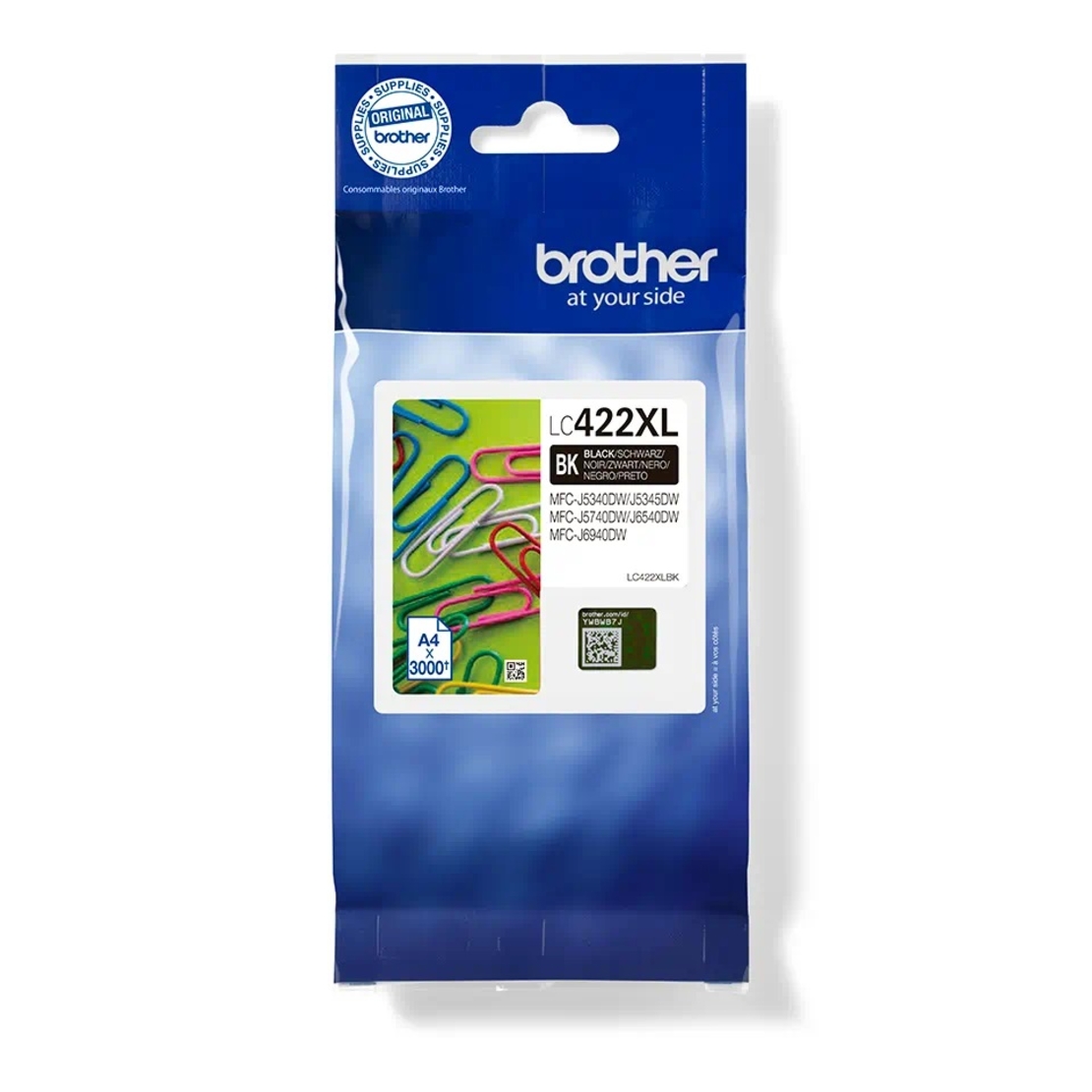 ראש דיו שחור Brother LC422XLBK מקורי